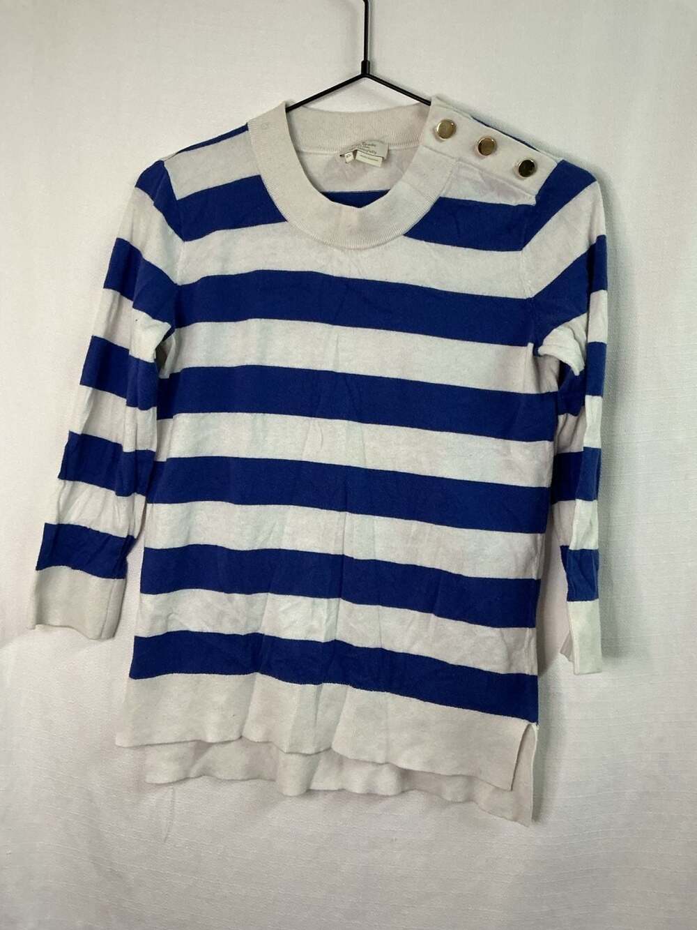 Kate Spade New York Striped Button Shoulder Sweater Size XS